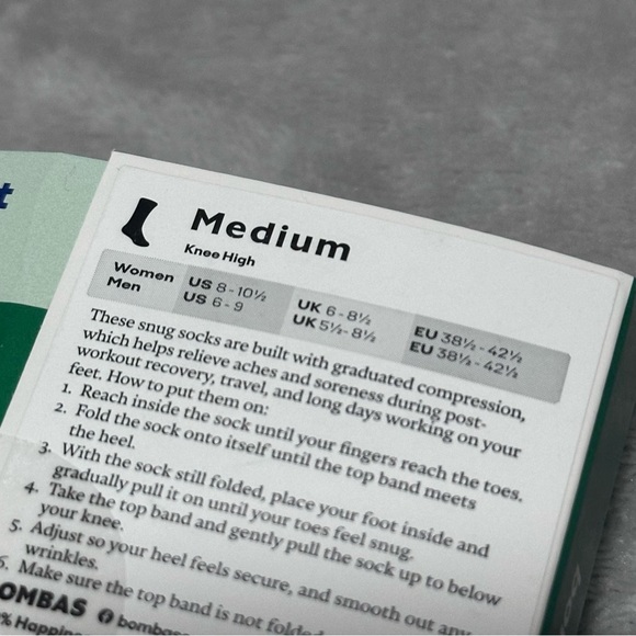 Bombas Compression Socks 20-30 mmHg - Picture 7 of 9